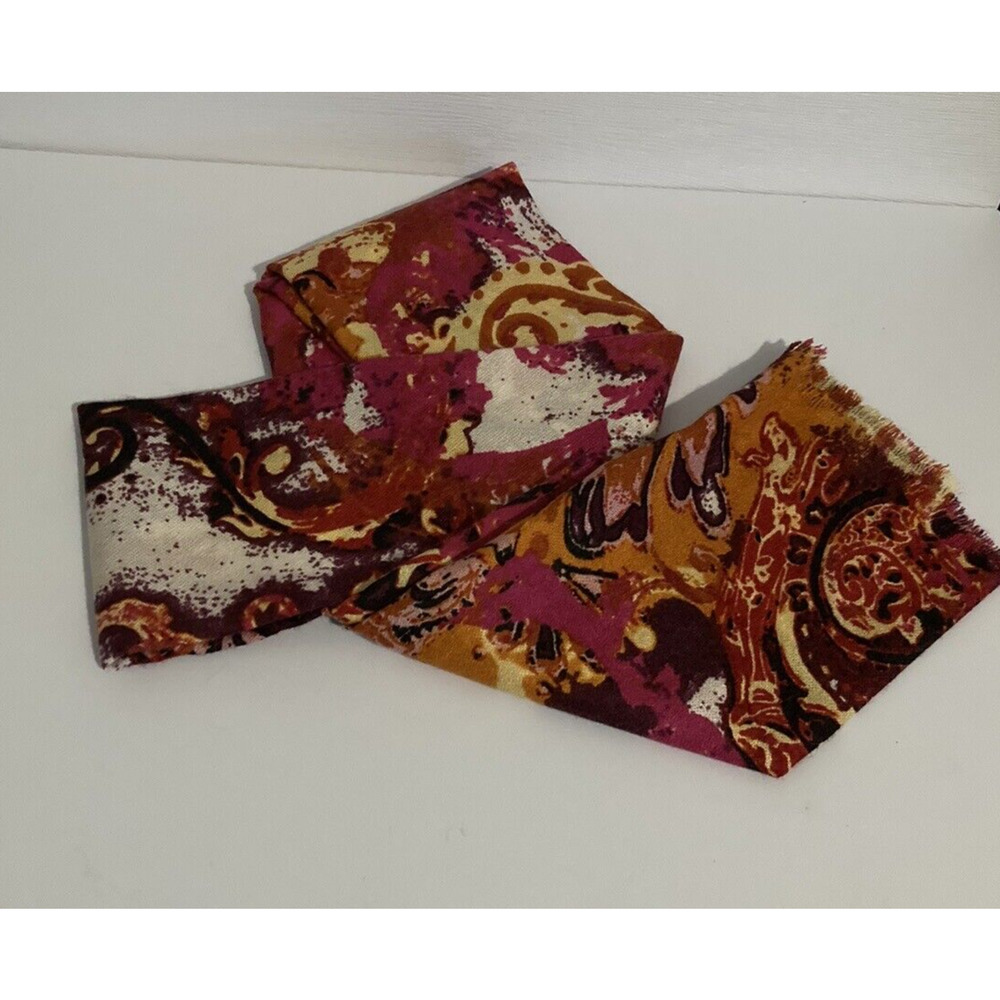 NEW COLLECTION EIGHTEEN Womens Scarf Abstract Multicolor 100% Acrylic
